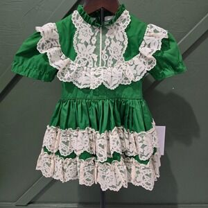 Marthas Miniatures Vintage Green Dress R3‎
